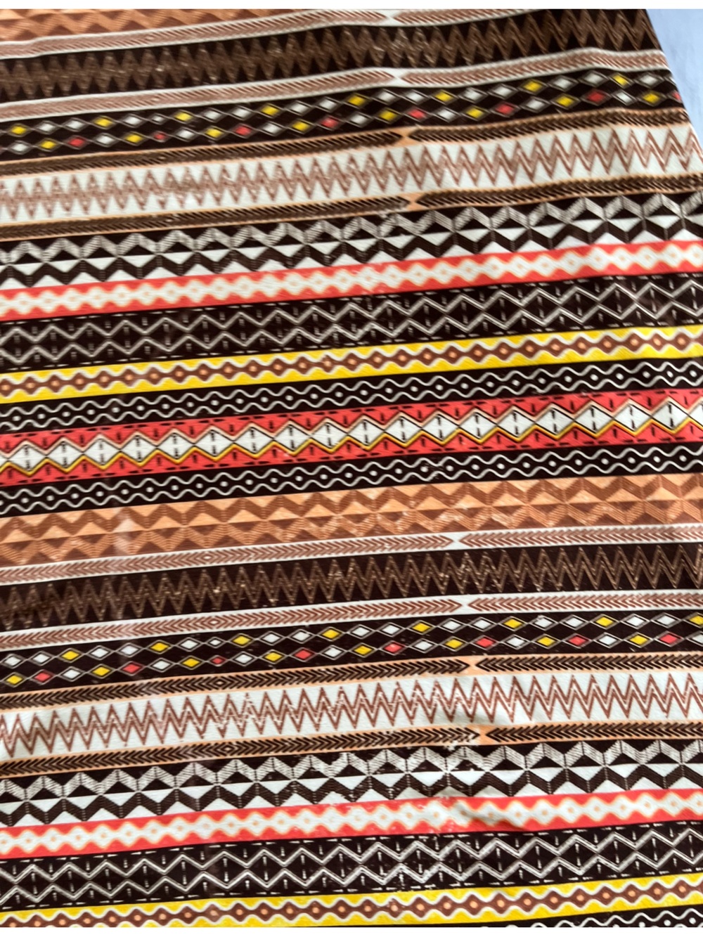 Women’s Hot Kiss brown orange tan pattern pull on maxi skirt. Small/medium - Picture 9 of 14
